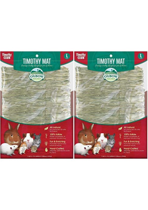Oxbow Animal Health 2 Pack of Timothy Hay Mats, Large, for Small Pets