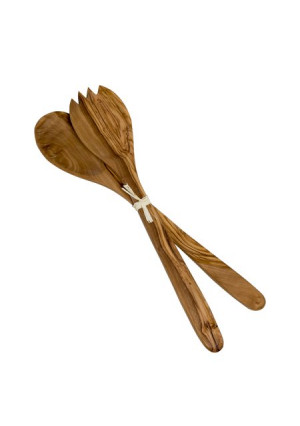 Honey Can Do Olive Wood Salad Tongs, Natural (2 Pieces)