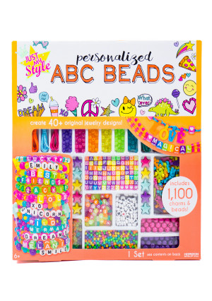 Just My Style ABC Beads, 1000+ Charms & Beads, Multi-Color Plastic Alphabet Charms