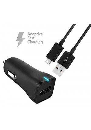 Ixir LG Leon Charger Micro USB 2.0 Cable Kit by TruWire {2 Car Charger + 2 Micro USB Cable} True Digital Adaptive Fast Charging uses dual voltages for up to 50% faster charging!