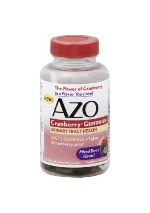 AZO Cranberry Gummies Urinary Tract Health Mixed Berry - 40 CT