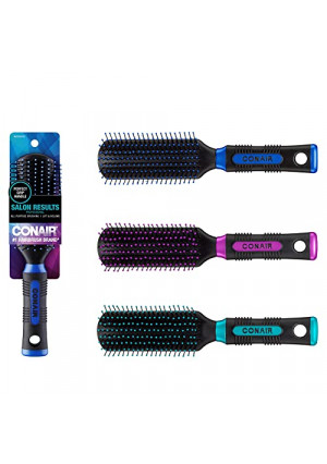 Conair Professional Nylon Bristle All-Purpose Hair Brush for Everyday Brushing (Colors and Packaging Vary), 1ct