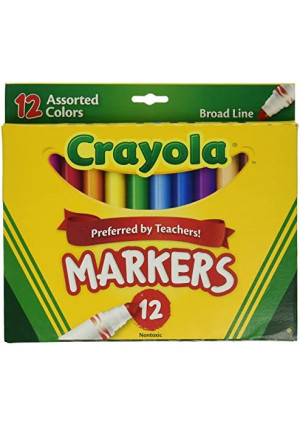 CRAYOLA MARKERS CONICAL TIP 12/SET