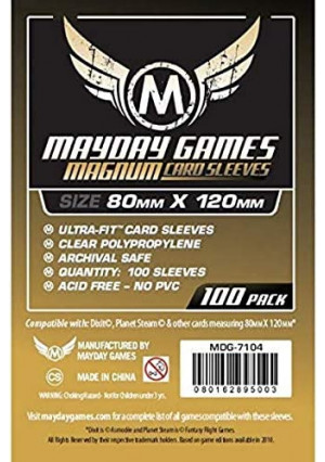 Mayday Games 80 x 120 mm Sleeves Magnum Ultra Fit Card Game (Gold)
