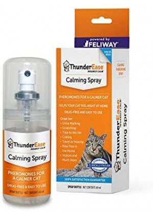 ThunderEase Cat Calming Pheromone Spray | Powered by FELIWAY | Reduce Anxiety During Travel, Vet Visits and Boarding