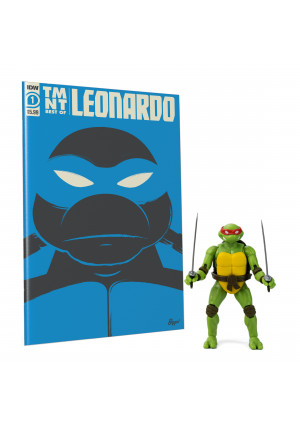 Teenage Mutant Ninja Turtles Best of Leonardo Comic Book Bundle BST AXN Action Figure Set, 10 Pieces