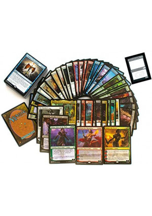 Cosmic Games MTG Power Pack Gift Set | 100 Assorted Magic The Gathering Cards | Includes 5 Planeswalkers, 10 Mythic Rares, 60 Rares & 25 Foils | Great for Your MTG Commander Deck | Collection Builder