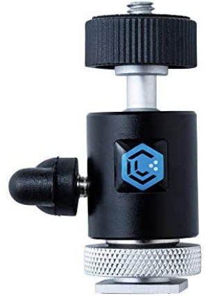 Lume Cube DSLR Camera Ball Head with Hot Shoe Mount | for Sony, Canon, Nikon, Fuji, Panasonic | Includes  Light Stand Adapter and 360º Rotation