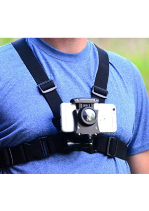 Pixlplay – Smartphone Chest Mount - Universal Holder Compatible with iPhone and Samsung Phone Mount for Filming or Photos