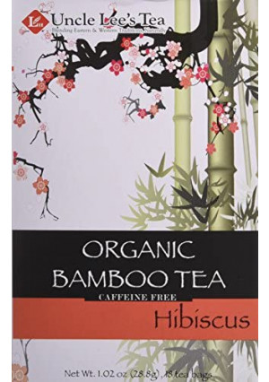 Uncle Lee's Tea Organic Tea, Bamboo Hibiscus, 1.02 Ounce, 18 Count