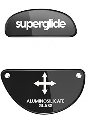 Superglide - Fastest and Smoothest Mouse Feet / Skates Made with Ultra Strong Flawless Glass Super Fast Smooth and Durable Sole for Zowie EC Series [Black]