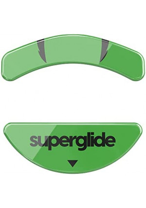 Superglide - Fastest and Smoothest Mouse Feet / Skates Made with Ultra Strong Flawless Glass Super Fast Smooth and Durable Sole for Razer Viper Mini [Green]