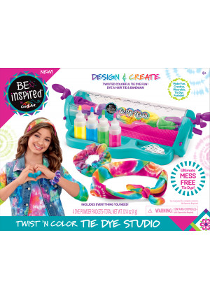 Cra-Z-Art Be Inspired Twist & Color DIY Unisex Tie Dye Studio Activity Set for Ages 8 and up