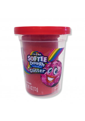 Cra-Z-Art Softee Dough Scent 4oz Can - Red Glitter