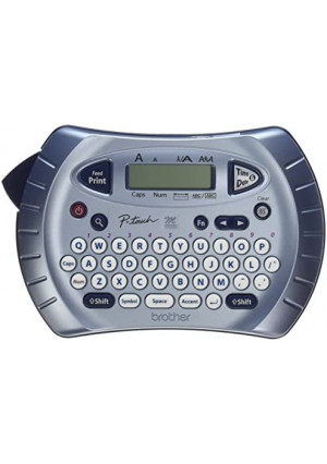 Brother P-touch Label Maker, Personal Handheld Labeler, PT70BM, Prints 1 Font in 6 Sizes & 9 Type Styles, Two-Line Printing, Silver