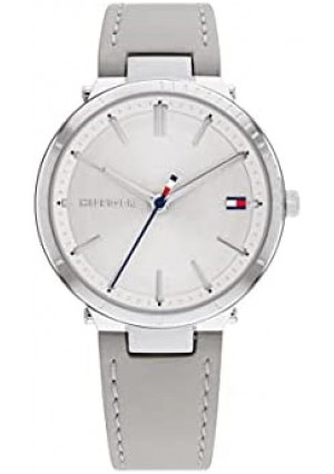 Tommy Hilfiger Women's Quartz Stainless Steel and Leather Strap Watch, Color: Beige (Model: 1782410)
