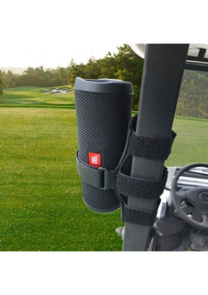 HomeMount Golf Cart Speaker Mount - Golf Cart Accessories Adjustable Strap Speaker Holder Compatible with JBL Flip 4/JBL Flip 5 Etc Most Portable Speakers