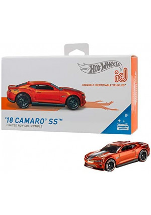 Hot Wheels id Vehicle ’18 Camaro SS with Embedded NFC Chip, Uniquely Identifiable, 1:64 Scale, for Kids Ages 8 Years and Older