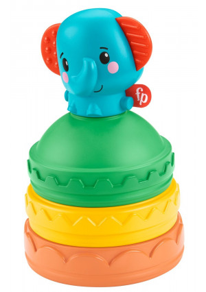?Fisher-Price Stacking Elephant, Infant Stacker Activity Toy For Baby, Ages 6 Months and Older