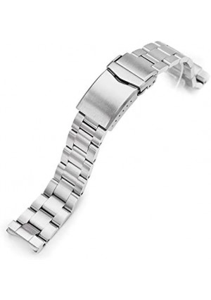 20mm Metal Watch Band Compatible with Seiko SPB143 63Mas, Super-O Boyer Brushed V-Clasp