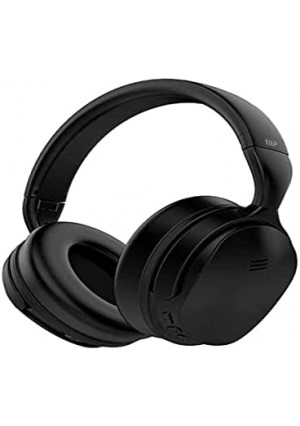 Monoprice BT-300ANC Wireless Over Ear Headphones - Black with (ANC) Active Noise Cancelling, Bluetooth, Extended Playtime