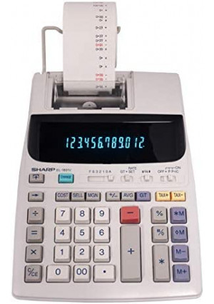 Sharp EL-1801V Two-Color Printing Calculator 2.1 Lines/Sec 4" Black/Red