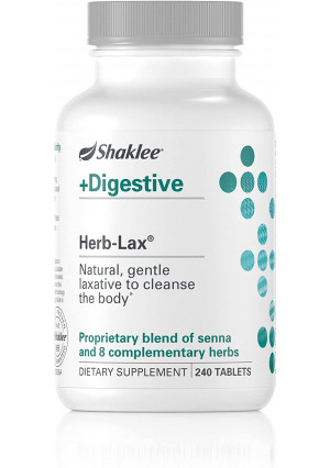 Shaklee - Herb-Lax - Natural Laxative for Colon Cleanse with Senna, Licorice, and Alfalfa - 240 Tabs