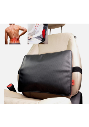 AJUVIA Back Vitalizer, Doctor Recommended Lower Back Support Pillow, Ergonomic Lumbar Support Cushion Provides Back Pain Relief For Car, Plane, Office Chair, Wheelchair, Meditation, Sciatica Therapy
