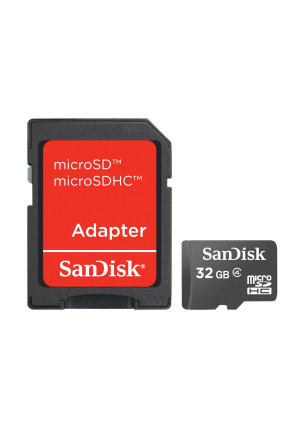 SanDisk 32GB Mobile MicroSDHC Class 4 Flash Memory Card With Adapter- SDSDQM-032G-B35A(RETAIL PACKAGING)