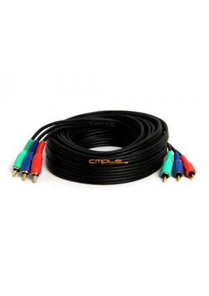 Cmple Component Video Cable 3 RCA Gold HDTV RGB YPbPr 12 FT
