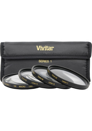 Vivitar +1 +2 +4 +10 Close-Up Macro Filter Set with Pouch (58mm)