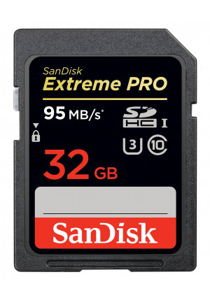 SanDisk Extreme PRO 32GB UHS-I/U3 SDHC Flash Memory Card with up to 95MB/s- SDSDXPA-032G-X46
