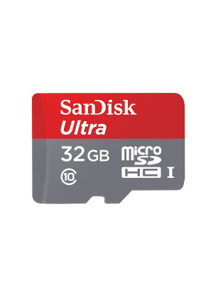 SanDisk Ultra 32GB MicroSDHC Class 10 UHS Memory Card Speed Up To 30MB/s With Adapter - SDSDQUA-032G-U46A [Old Version]