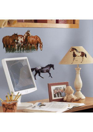 RoomMates RMK1017SCS Wild Horses Peel and Stick Wall Decals