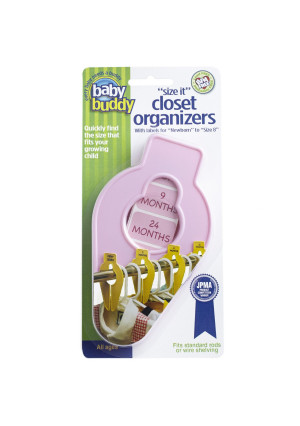 Baby Buddy "Size-It"  Closet Organizers, Pink
