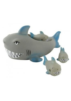 Rubber Shark Family Bathtub Pals - Floating Bath Tub Toy
