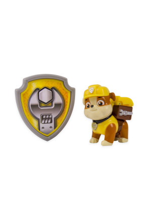 Nickelodeon, Paw Patrol - Action Pack Pup and Badge - Rubble