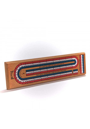 Bicycle 3-Track Color Coded Wooden Cribbage Game
