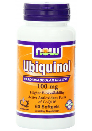 Now Foods Ubiquinol 100mg, Soft-gels, 60-Count
