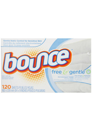 Bounce Free and Gentle Fabric Softener Sheets, 120 Count