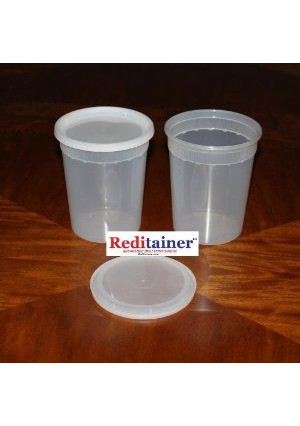 Reditainer Deli Food Storage Containers with Lid, 32-Ounce, 24-Pack