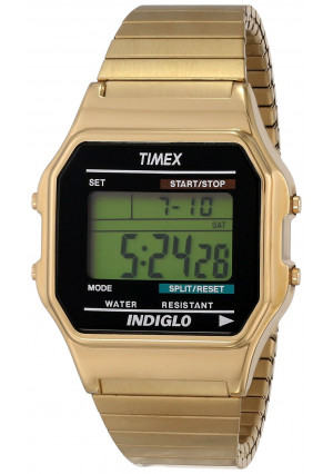 Timex Men's Classic Digital Gold-Tone Expansion Band Watch #T78677