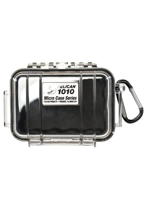 Pelican 1010 Micro Case, Black with Clear Lid