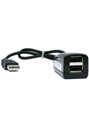 Plugable USB 2.0 2-Port High Speed Ultra Compact Hub/Splitter (480 Mbit/s, USB 2.0 Windows, Linux, OS X, Chrome OS)