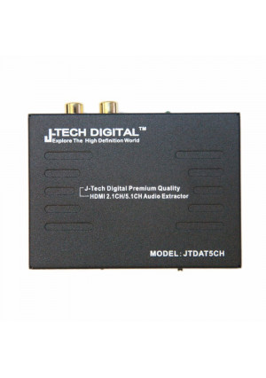 J-Tech Digital  Premium Quality 1080P HDMI To HDMI + Audio (SPDIF + RCA Stereo) Audio Extractor Converter