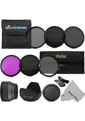 58MM Must Have Lens Filter Accessory Kit for CANON EOS Rebel T5i T4i T3i T3 T2i T1i DSLR Camera - Includes: 58MM Vivitar Filter Kit (UV, CPL, FLD) + 