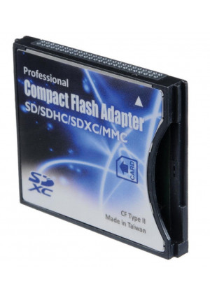 SD/SDHC/MMC/Eye-Fi card to Compact Flash CF Type II Adapter for Professional DSLR Digital SLR Camera PDA Pocket PC