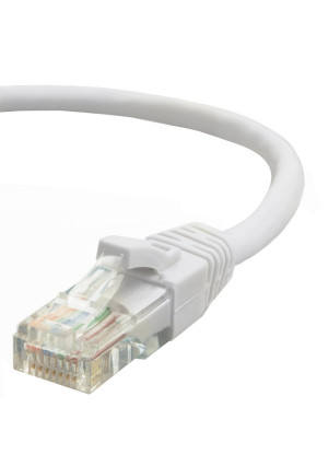 Mediabridge Cat5e Ethernet Patch Cable (50 Feet) - RJ45 Computer Networking Cord - White