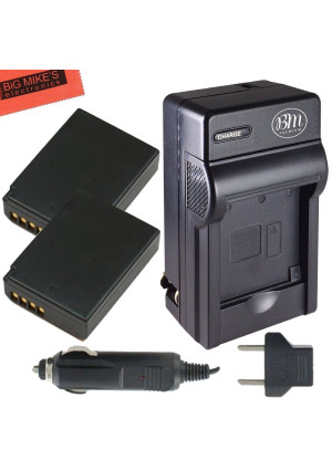 Pack of 2 LP-E10 Batteries and Battery Charger Kit for EOS 1100D, EOS Rebel T3, Rebel T5, EOS Kiss X50 + More!!