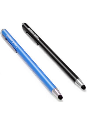 Bargains Depot [0.18-inch Rubber Tip Series] 2Packs Stylus (Blue and Black) --- (length: 5.5" , tips: 0.18" Diameter) SILM / ACCURATE / THINNER TIP C